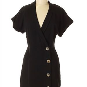 Causal black mini dress